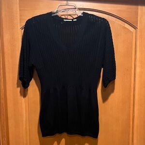 Elegant Black V-Neck Sweater